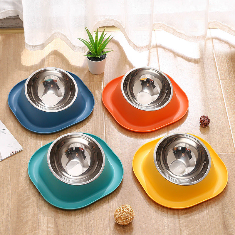 Petsup Pet Anti-Ant Bowl Stainless Bowl Ant-Proof Tilted Design For Better Posture For Dogs And Puppy