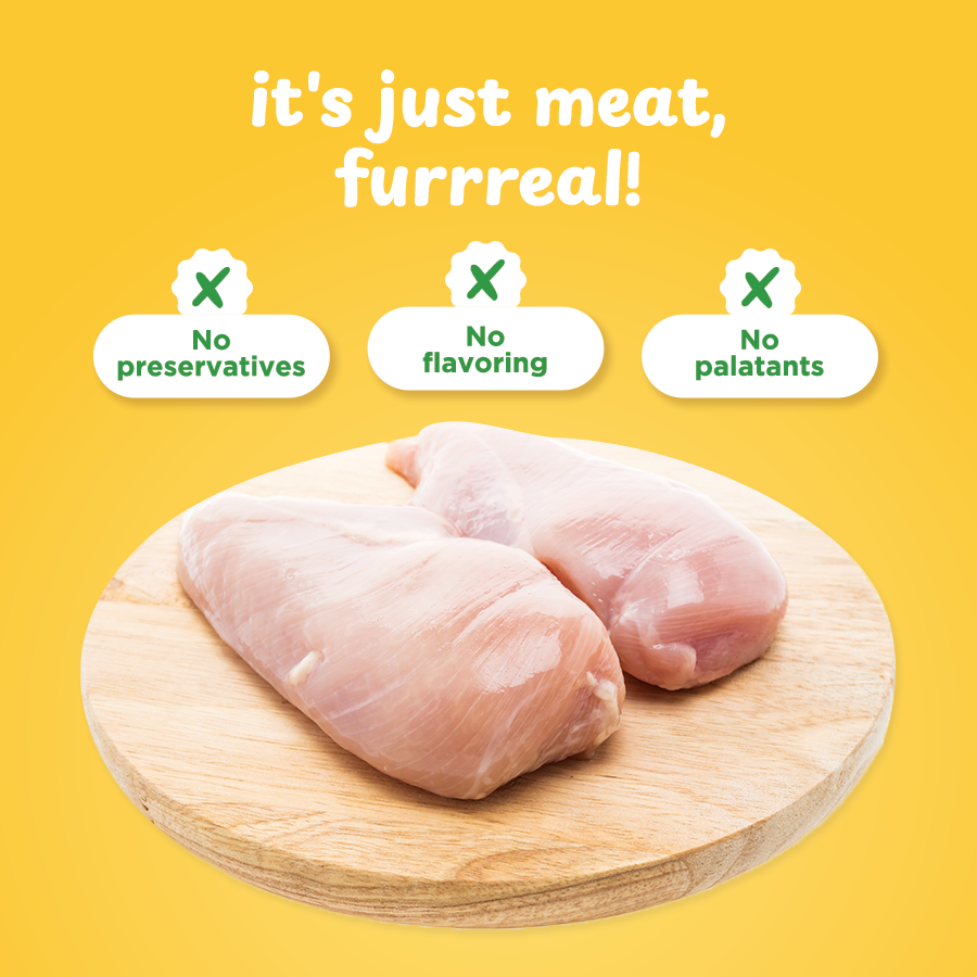 Petsup Steamed Chicken Breast Fillet Steamy Chomps Meal Topper Juicy Chunk Meaty Ready-to-eat Dog Treats Snack For Dogs Cats Vacuum-sealed for Freshness Cat Treats Real Meat Dog Snacks For Dogs & Cats