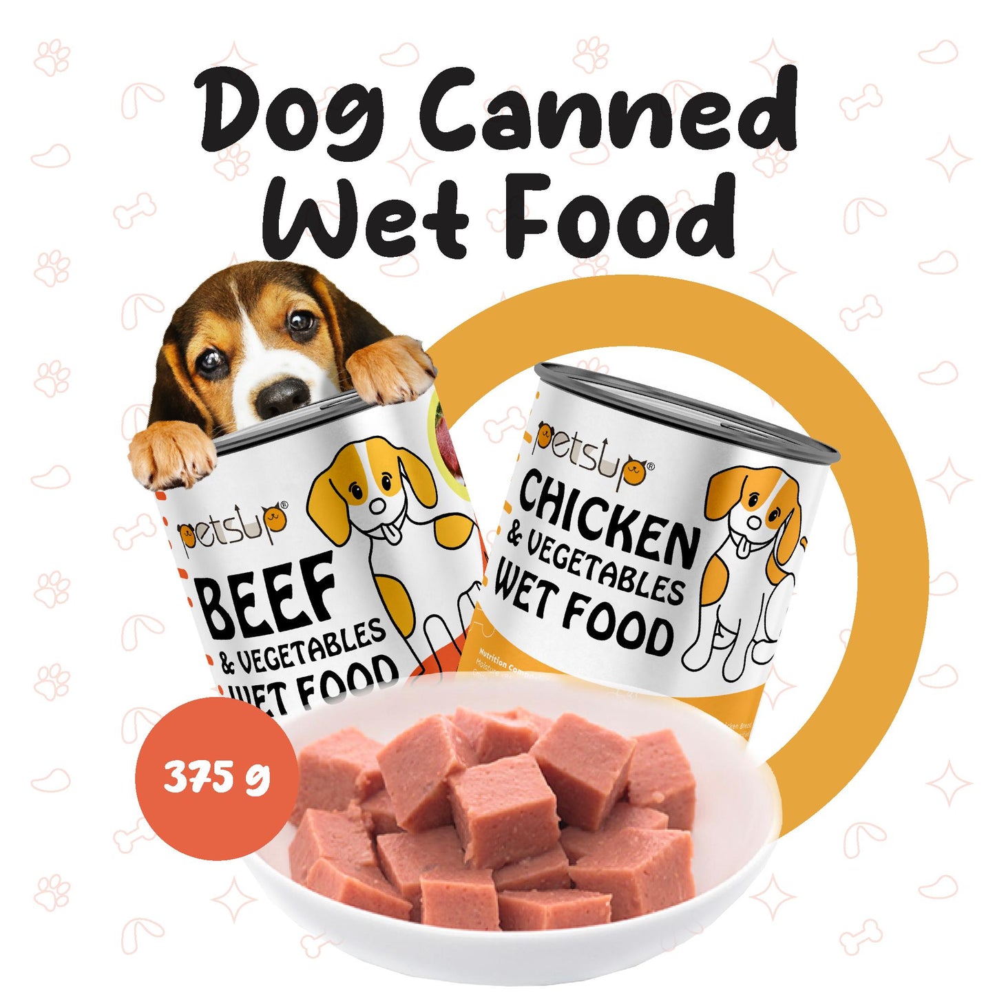 Petsup Meaty Dog Wet Food 375g