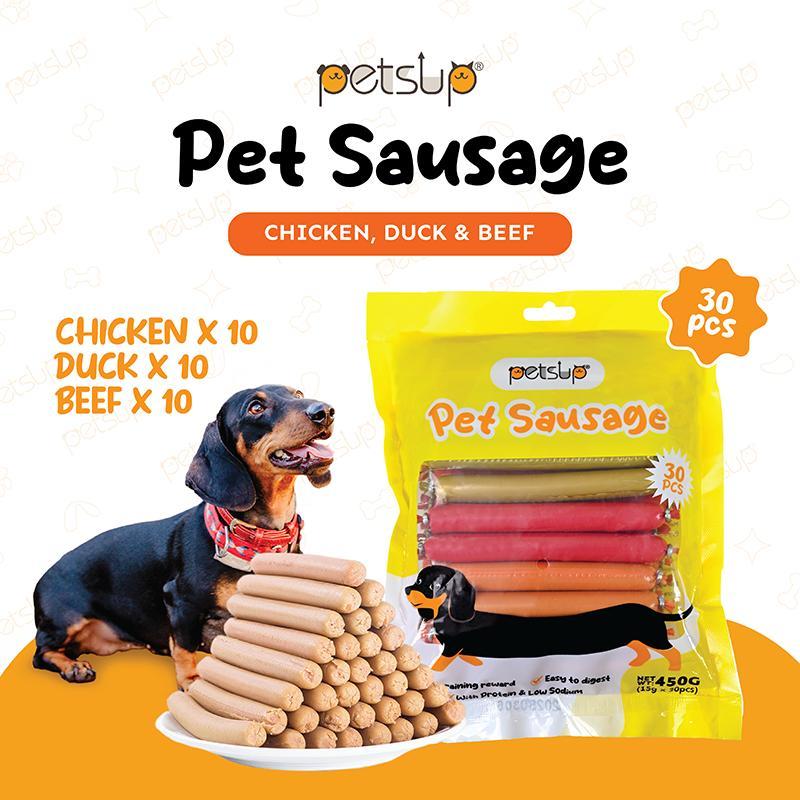 Petsup Pet Sausage 30pcs x 15g Cat and Dog Treats