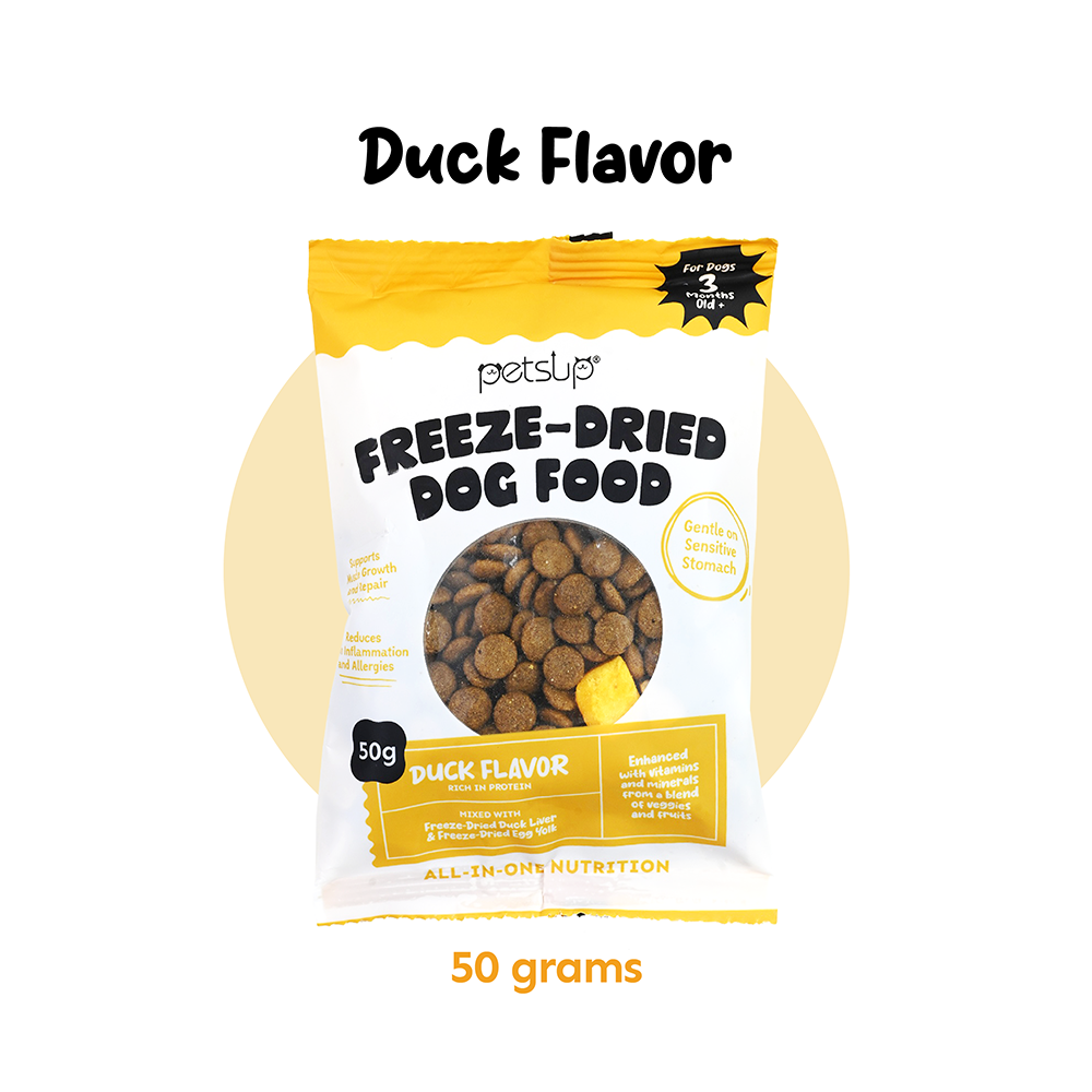 Petsup Freeze Dried Dog Dry Food 50g for Adult and Puppy All Stage - Beef Duck Liver Egg Yolk