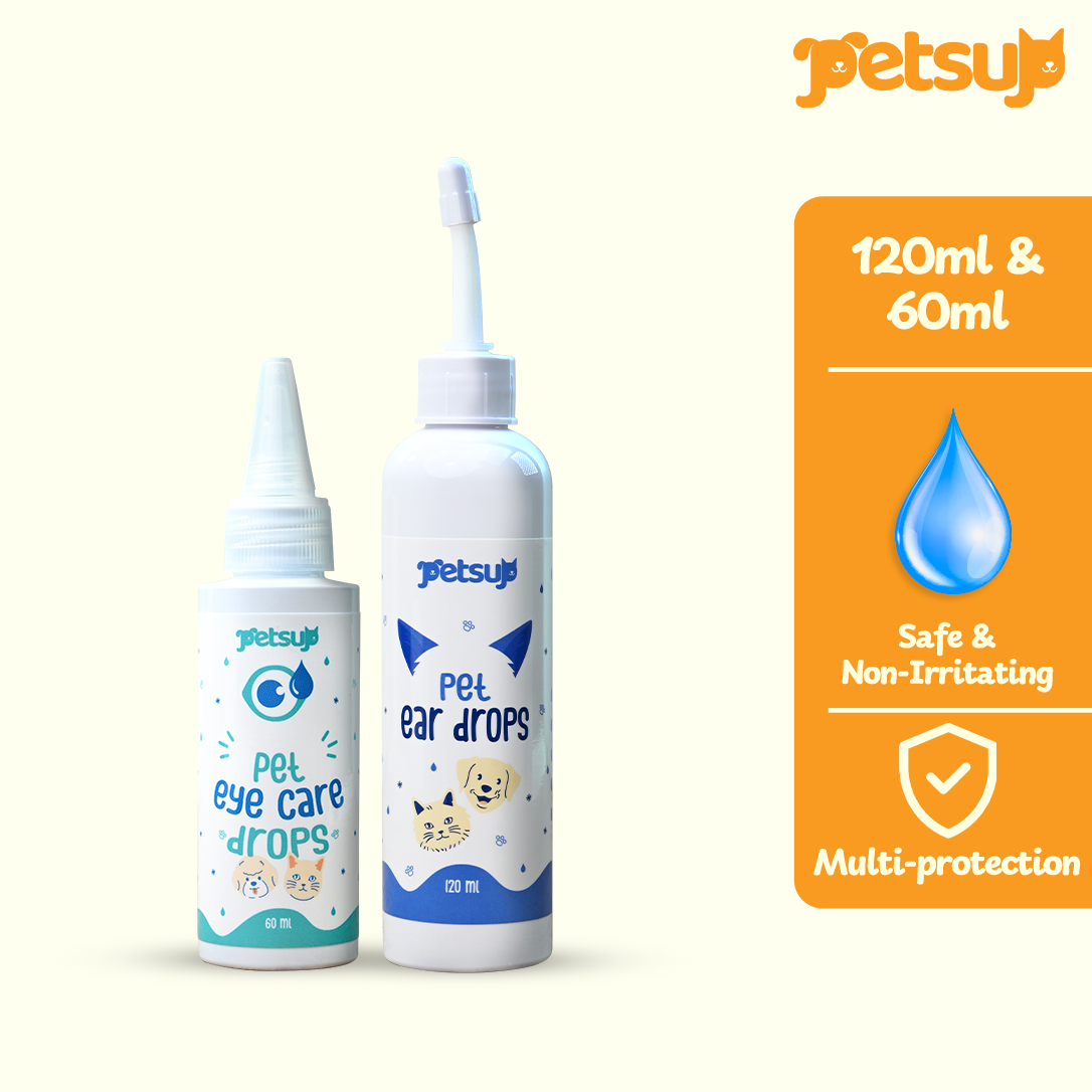 Petsup Pet Ear Drop Eye Drop Cleaning Earwax For Infection Remove Dirt Anti-Bacterial For Dogs Cats