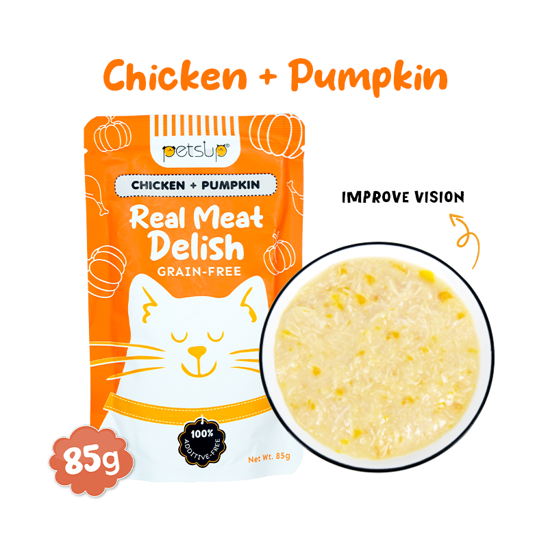 Petsup Cat Wet Food Real Meat Delish 85g - Chicken Salmon Tuna Carrot Pumpkin Chicken Liver