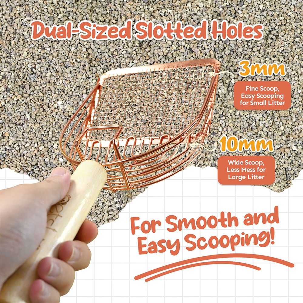 Petsup Cat Litter Scoop Litter Scoop Shovel Pet Cleaning Supplies With Comfortable Wooden Handle