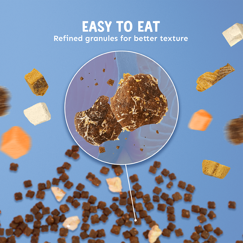 Petsup Freeze Dried Cat Food 1kg - Salmon Tuna Egg Yolk Dry Food Treats for Kitten Adult All Breeds