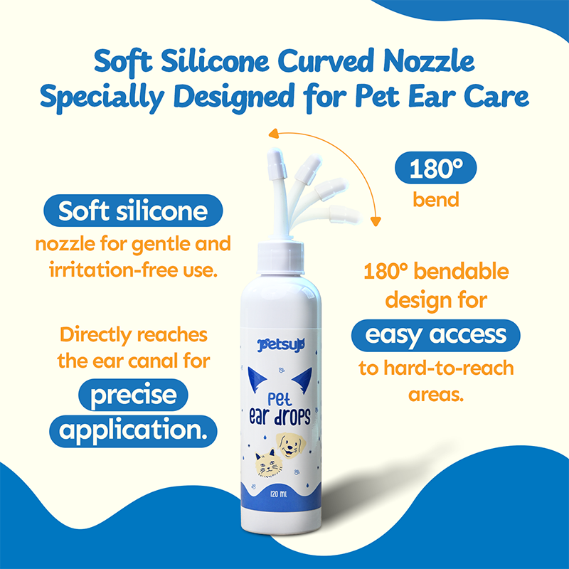 Petsup Pet Ear Drop Eye Drop Cleaning Earwax For Infection Remove Dirt Anti-Bacterial For Dogs Cats