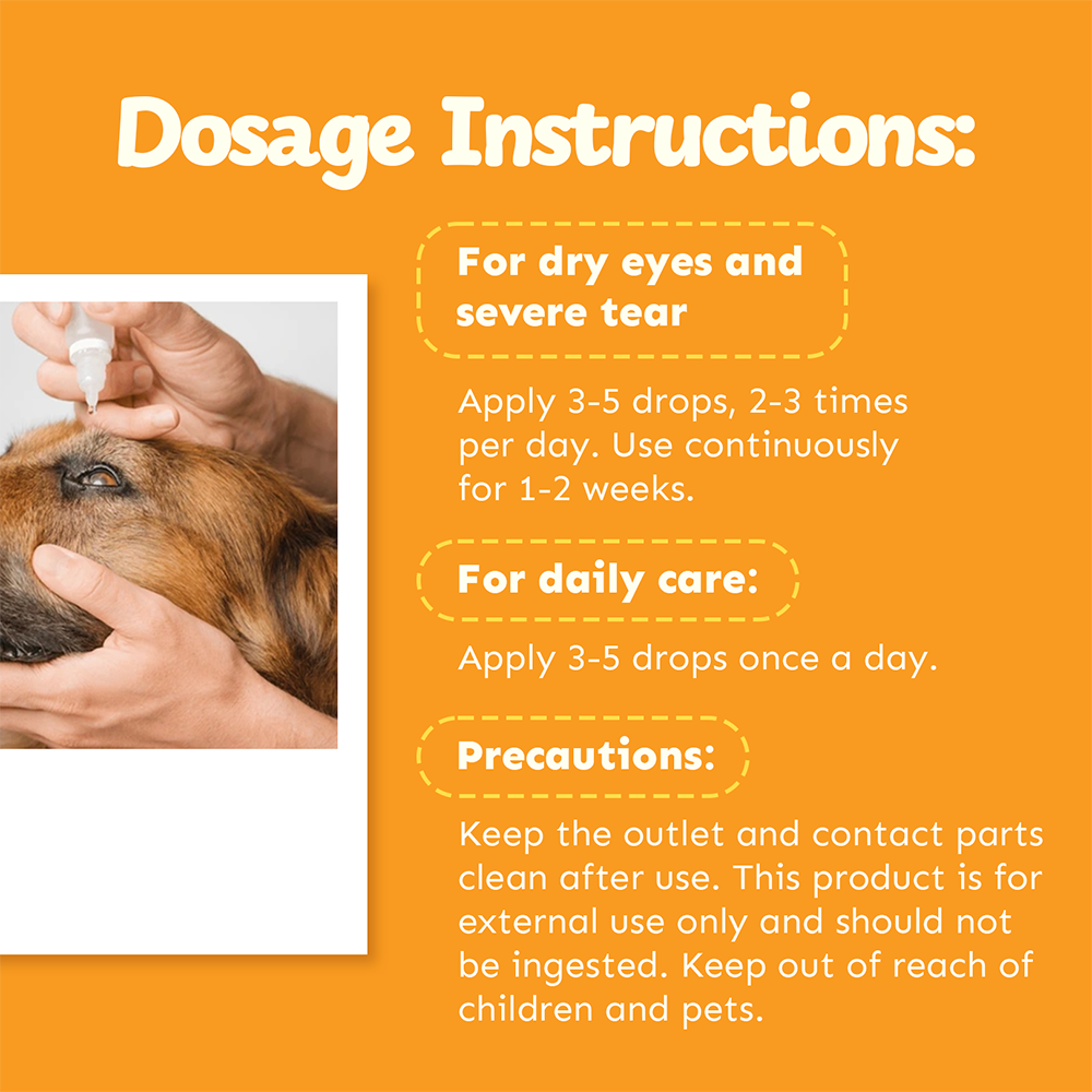 Petsup Pet Ear Drop Eye Drop Cleaning Earwax For Infection Remove Dirt Anti-Bacterial For Dogs Cats