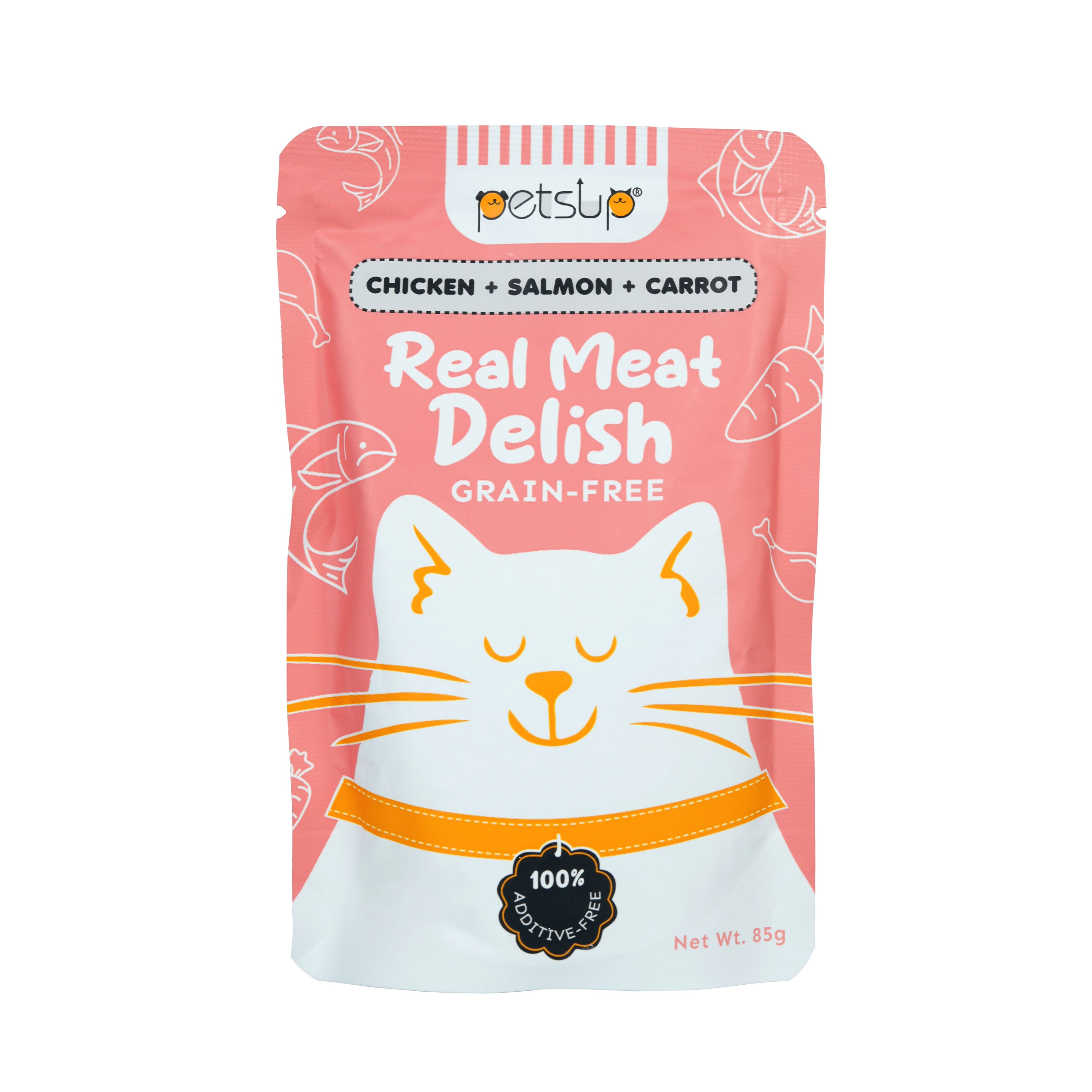 Petsup Real Meat Delish Cat Wet Food Chicken Salmon Carrot Immune