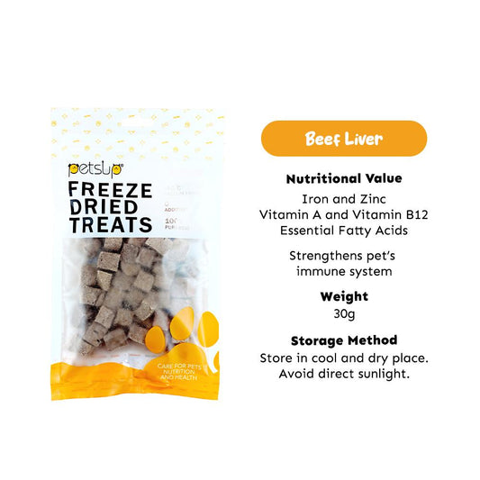 Petsup Beef Liver Freeze-Dried Meat Pet Treats 30g