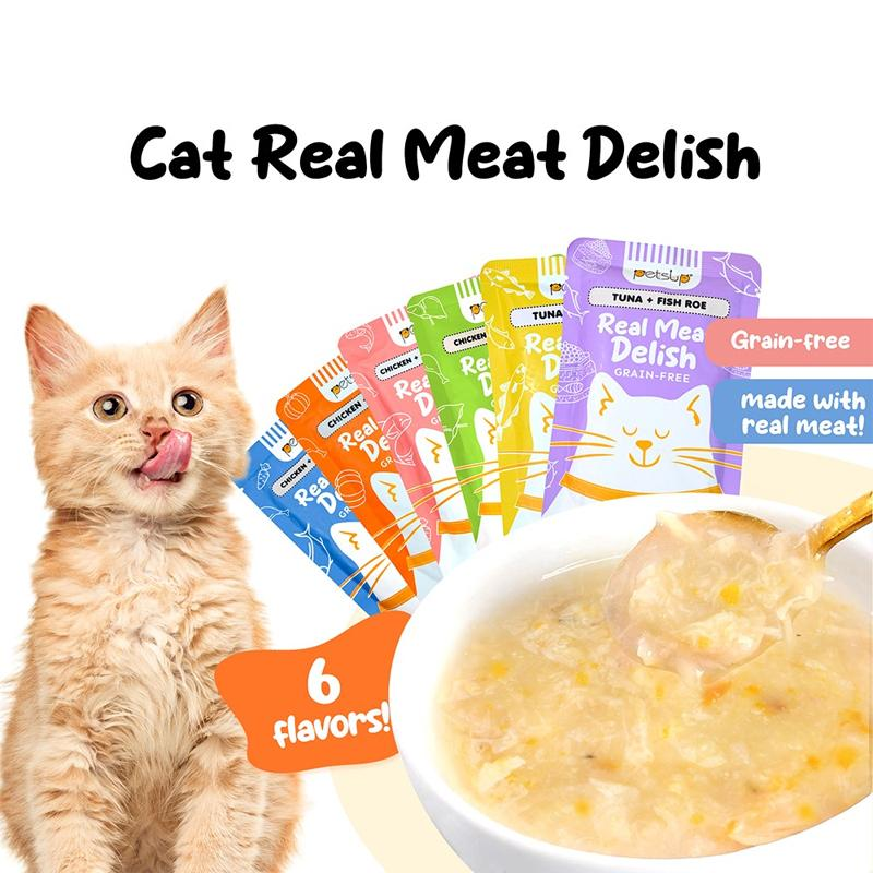 Petsup Cat Wet Food Real Meat Delish 85g - Chicken Salmon Tuna Carrot Pumpkin Chicken Liver