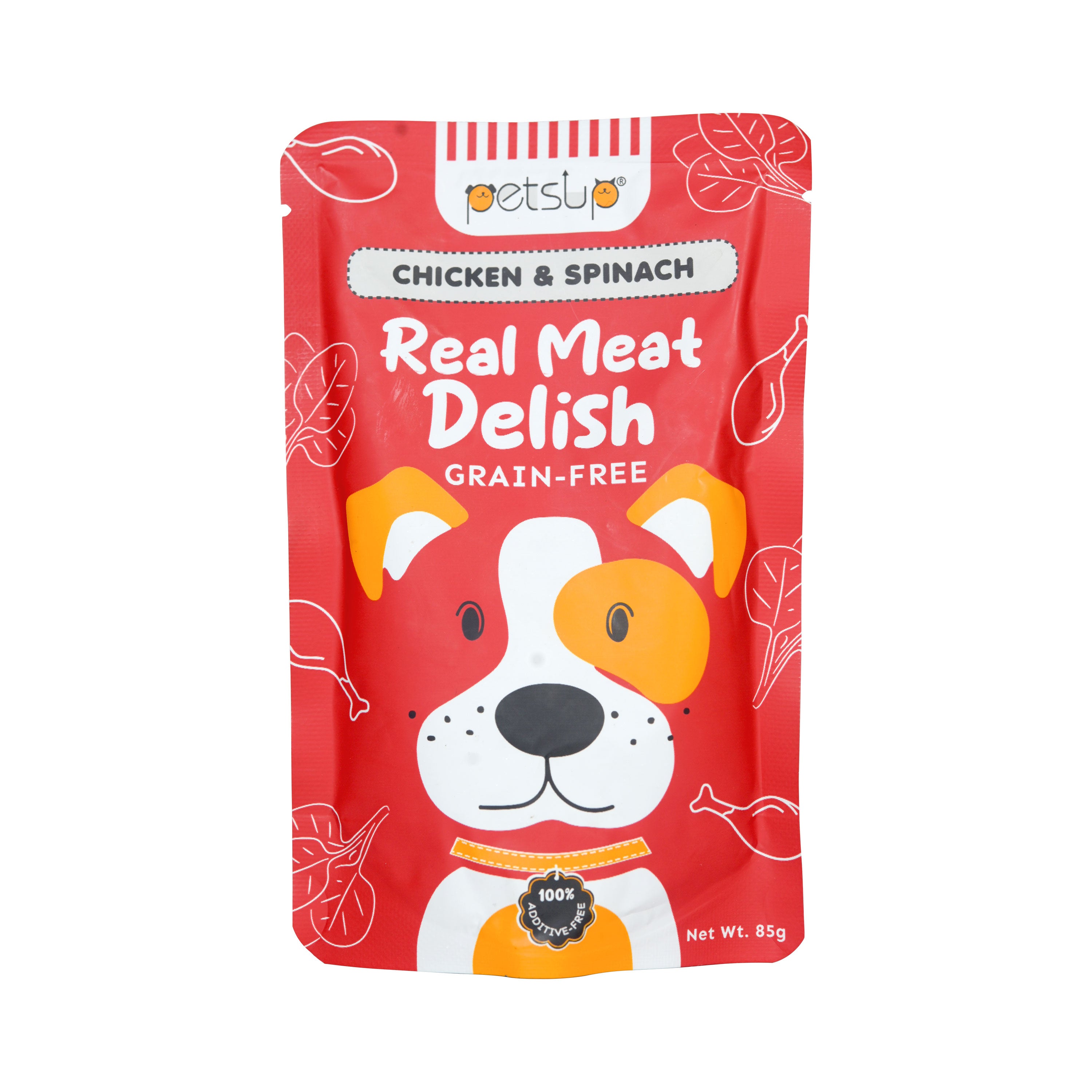 Petsup Real Meat Delish Dog Wet Food Chicken Spinach