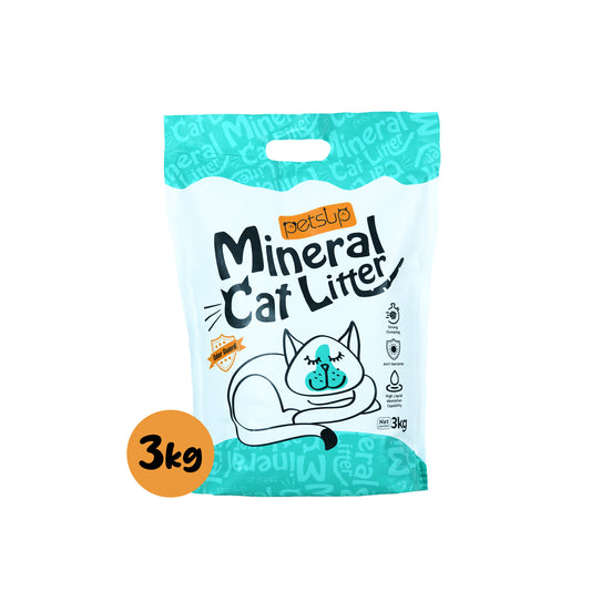 Petsup Mineral Cat Litter Sand 3 Kgs Odor Control High Absorbent