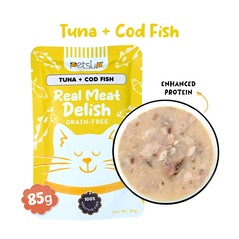 Petsup Cat Wet Food Real Meat Delish 85g - Chicken Salmon Tuna Carrot Pumpkin Chicken Liver
