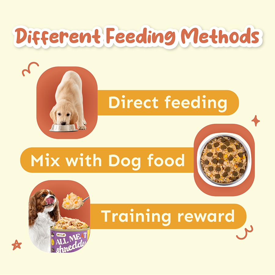 Petsup All Meat Shreddy 170g Can Dog Wet Food Real Duck Chicken Breast Vegetables Healthy Adult Food