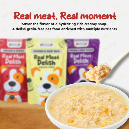 Petsup Real Meat Delish Dog Wet Food (Chicken + Goat Milk)