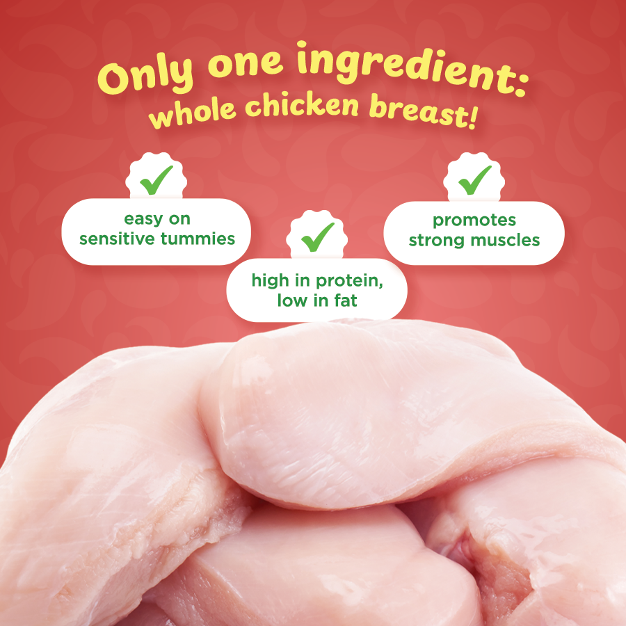 Petsup Steamed Chicken Breast Fillet Steamy Chomps Meal Topper Juicy Chunk Meaty Ready-to-eat Dog Treats Snack For Dogs Cats Vacuum-sealed for Freshness Cat Treats Real Meat Dog Snacks For Dogs & Cats