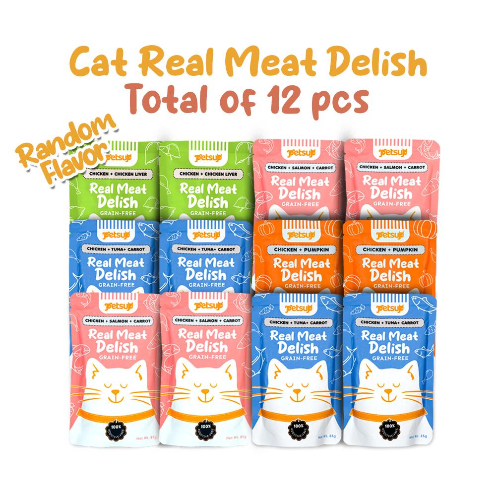 Petsup Cat Wet Food Real Meat Delish 85g - Chicken Salmon Tuna Carrot Pumpkin Chicken Liver