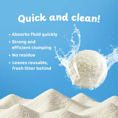 Petsup Cassava Cat Litter Premium 100% Plant Organic Based Easy Scoop Quickly Clumps Non-sticky , Strong Odor Control, Dust-free, Water Absorption, Protect UTI, Supports Respiratory Health, Fragrance-free 2.5kg