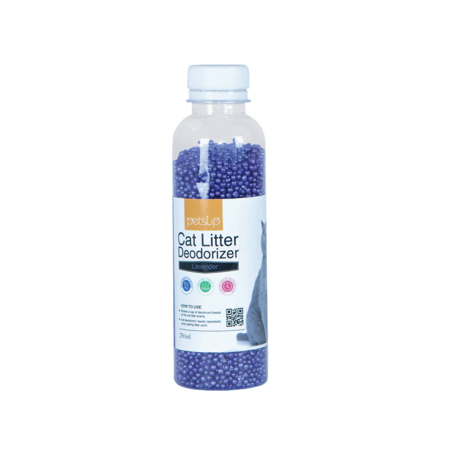 Petsup Lavender Scent Deodorizer Beads for Cat Litter 300g