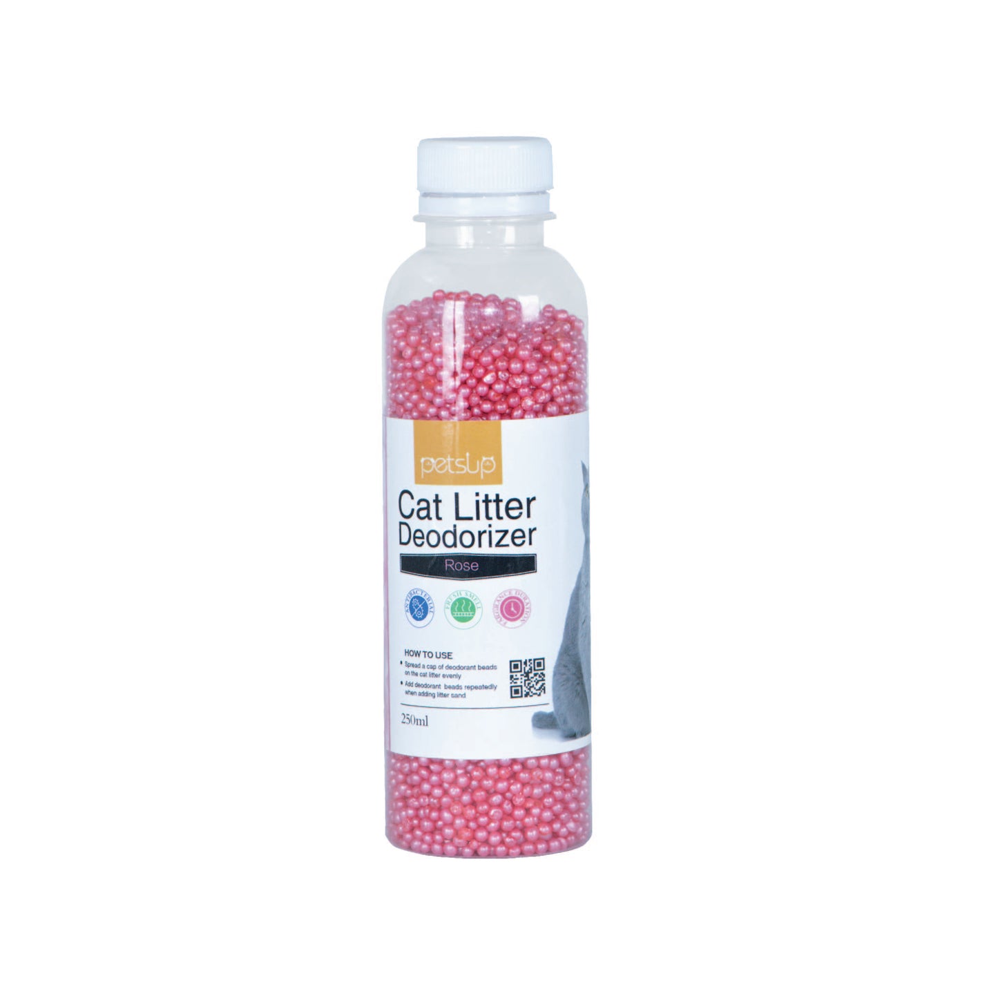 Petsup Rose Scent Deodorizer Beads for Cat Litter 300g