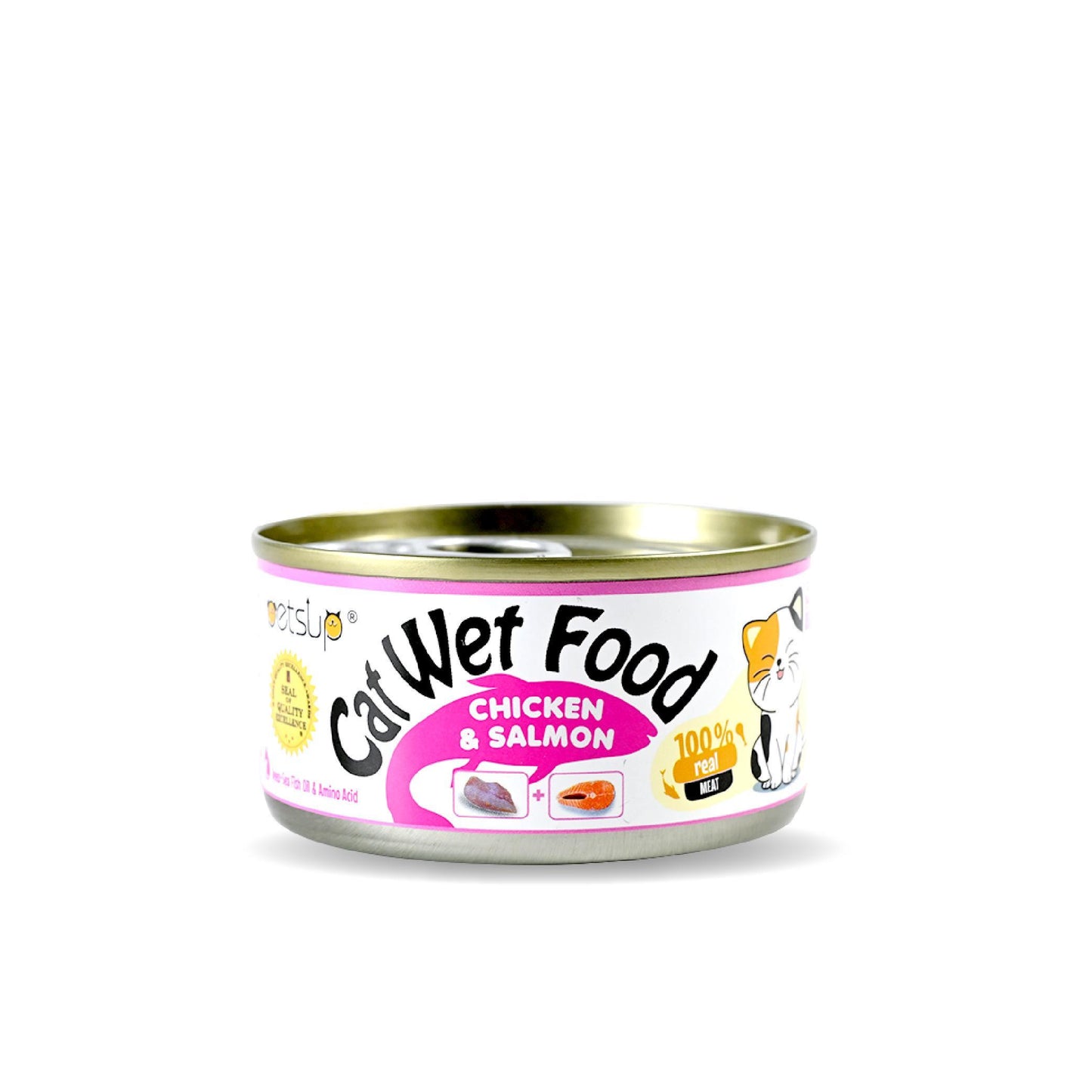 Petsup Cat Canned Wet Food Quality Wet Food - 5 Flavors Tuna Chicken in Soup Salmon Cod Tuna in Soup 85g DHA Protein Minerals Vitamins For Cats And Kittens