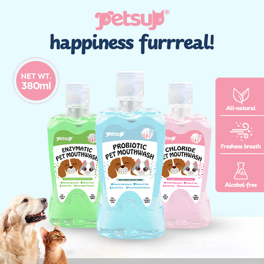 Petsup Organic Pet Mouthwash 380ml Probiotic Oral Care Fresh Breath Remove Tartar Cleaning Teeth for Cats and Dogs