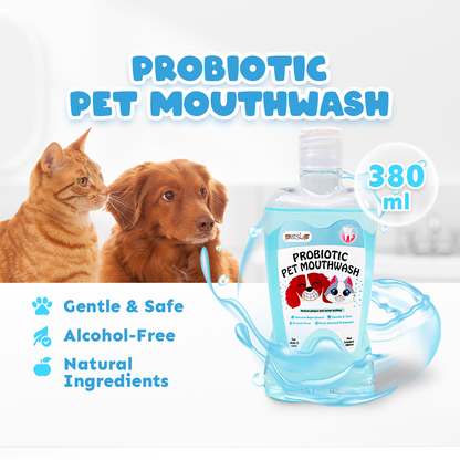 Petsup Organic Pet Mouthwash Probiotic Oral Care Fresh Breath Reduces Plaque Tartar Cats Dogs 380ml