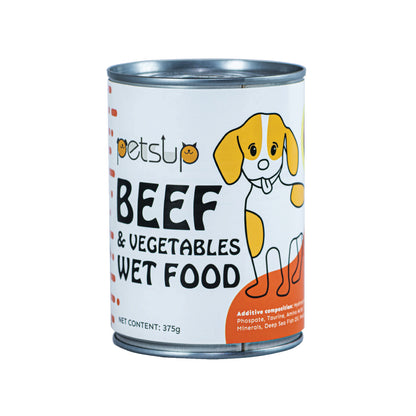 Petsup Dog Wet Food in Beef & Vegetables Flavor (375g)