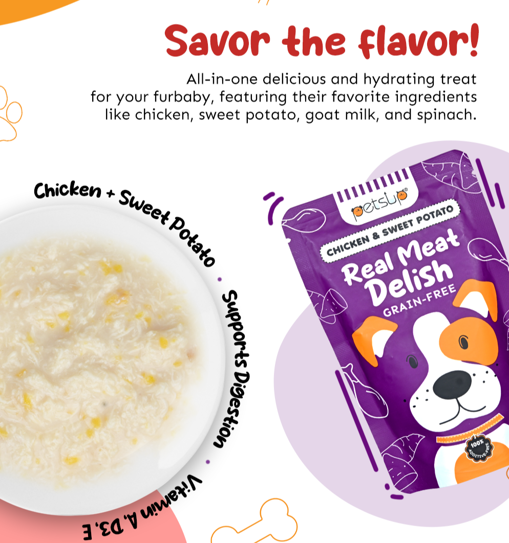 Petsup Real Meat Delish Dog Wet Food (Chicken + Sweet Potato)