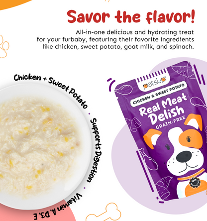 Petsup Real Meat Delish Dog Wet Food (Chicken + Sweet Potato)