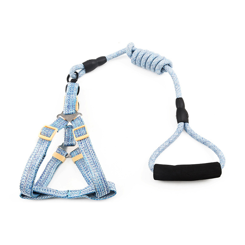 Petsup No Pull Adjustable Dog Leash with Harness (Blue)