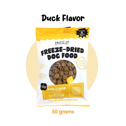 Petsup Freeze Dried Dog Dry Food 50g for Adult and Puppy All Stage - Beef Duck Liver Egg Yolk