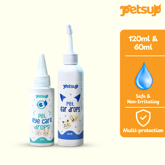 Petsup Pet Ear Drop Eye Drop Cleaning Earwax For Infection Remove Dirt Anti-Bacterial For Dogs Cats