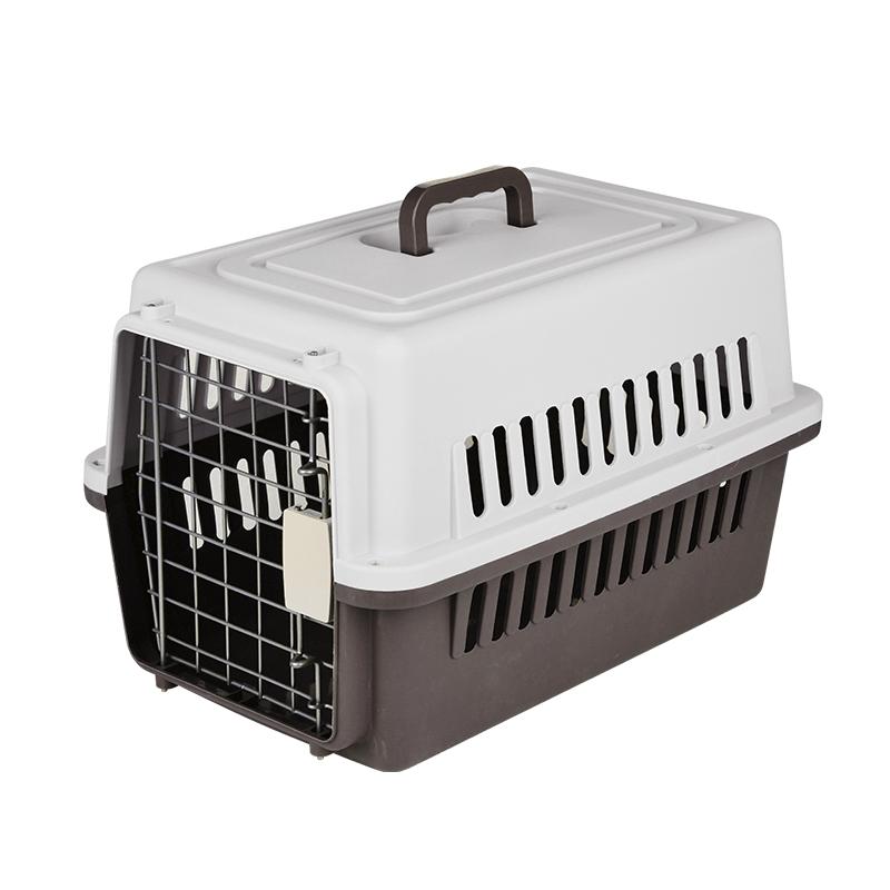 Petsup Cat Pet Travel Cage Outdoor Carrier Animal Air Flight Case Car Transport Crate with Spring Lock