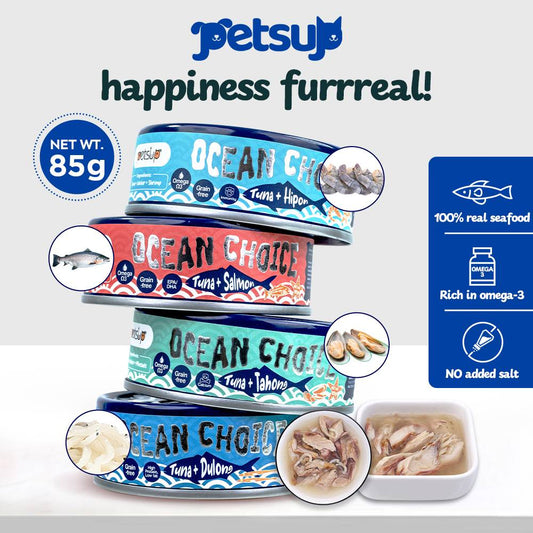 Petsup Ocean Choice 85g Cat Wet Food with Tuna and Seafoods