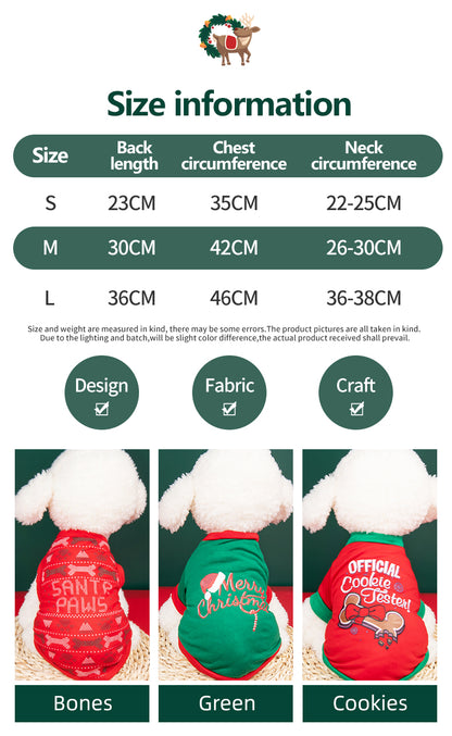 Petsup Christmas Cute Dog Clothes