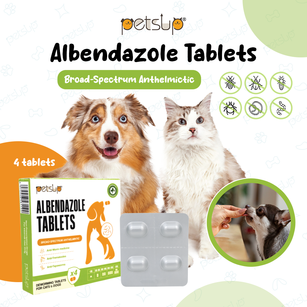 Petsup Albendazole Tablets Broad-Spectrum Anthelmintic Deworming