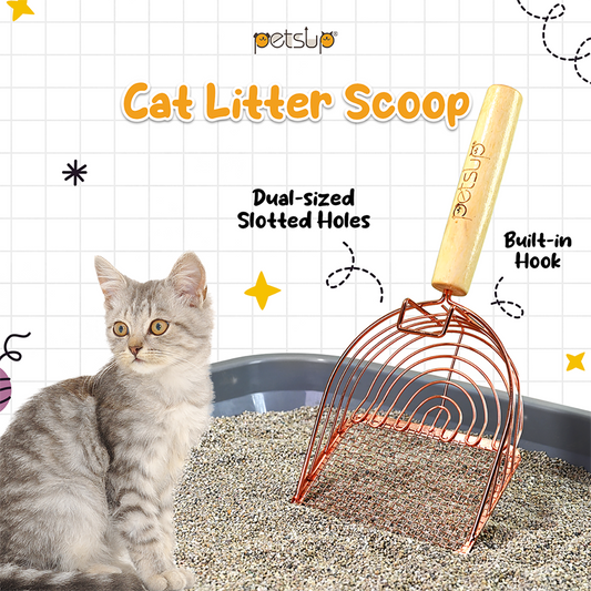 Petsup Cat Litter Scoop Litter Scoop Shovel Pet Cleaning Supplies With Comfortable Wooden Handle