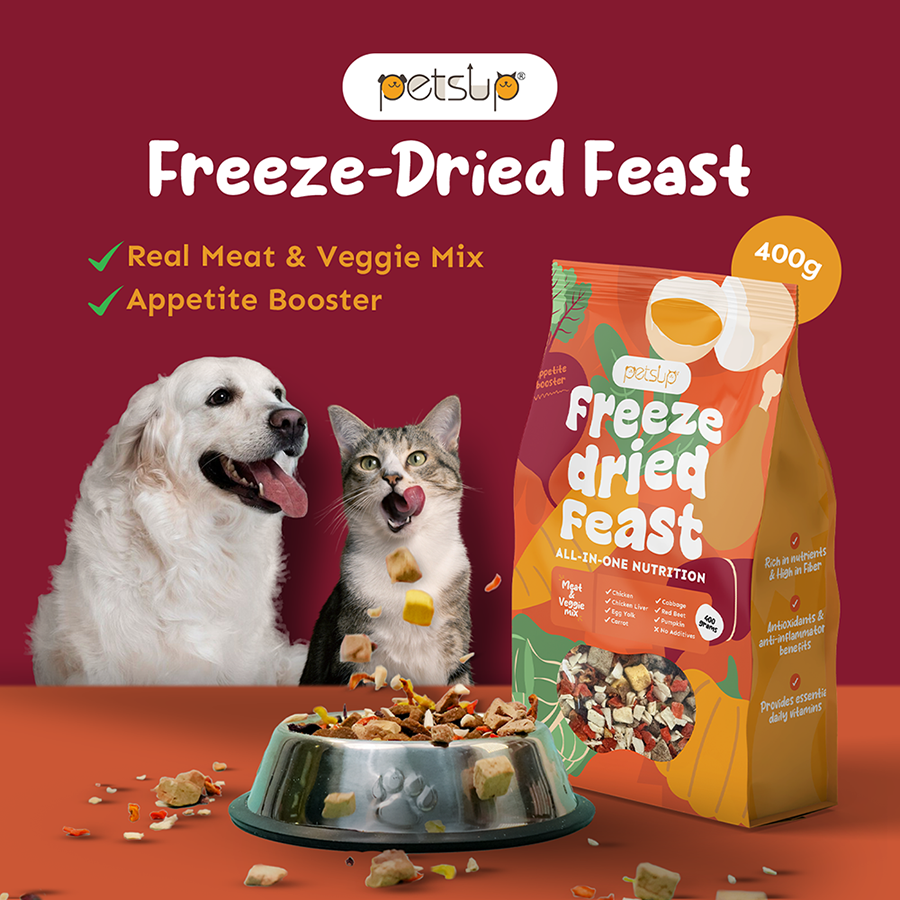 Petsup Freeze Dried Feast 400g Dog Cat Treats Natural Healthy Premium Food Topping Snacks for Pets