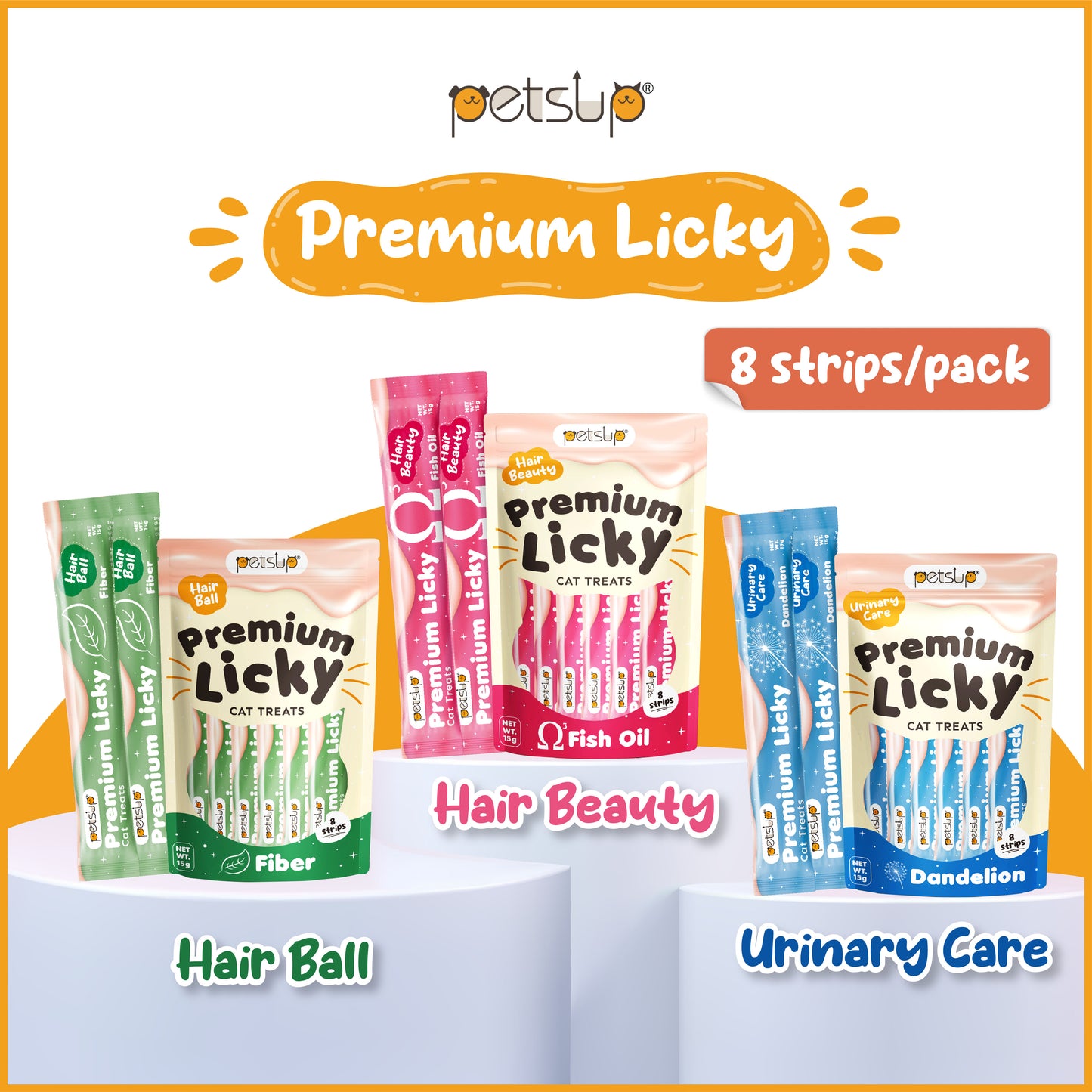 Petsup FIber Premium Licky Cat Treats 120g