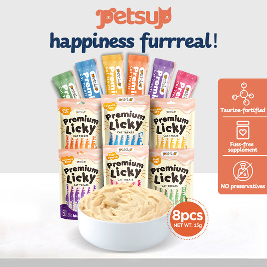 Petsup Cat Wet Food Premium Licky – Fish Oil & Taurine-Infused Wet Treats Supports Urinary Tract Health & Easy Digestion No Artificial Additives Soft & Creamy Snack for Cats & Kittens