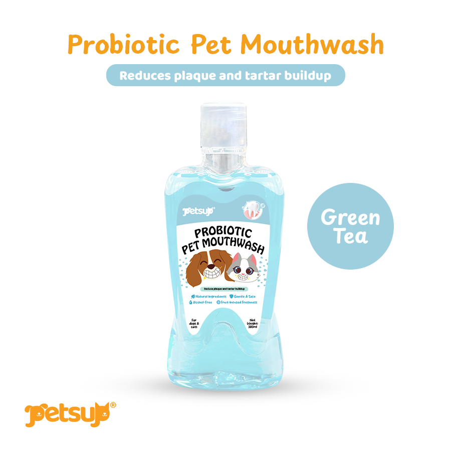 Petsup Organic Pet Mouthwash 380ml Probiotic Oral Care Fresh Breath Remove Tartar Cleaning Teeth for Cats and Dogs