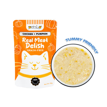 Petsup Real Meat Delish Cat Wet Food Chicken+ Pumpkin (Tummy Friendly)