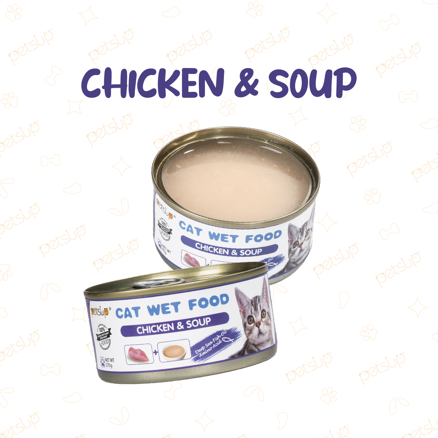 Petsup Chicken & Soup Flavor Cat Wet Food 85g | 170g