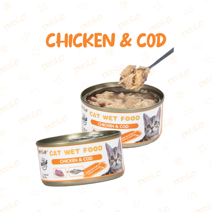 Petsup Chicken & Cod Flavor Cat Wet Food 85g | 170g