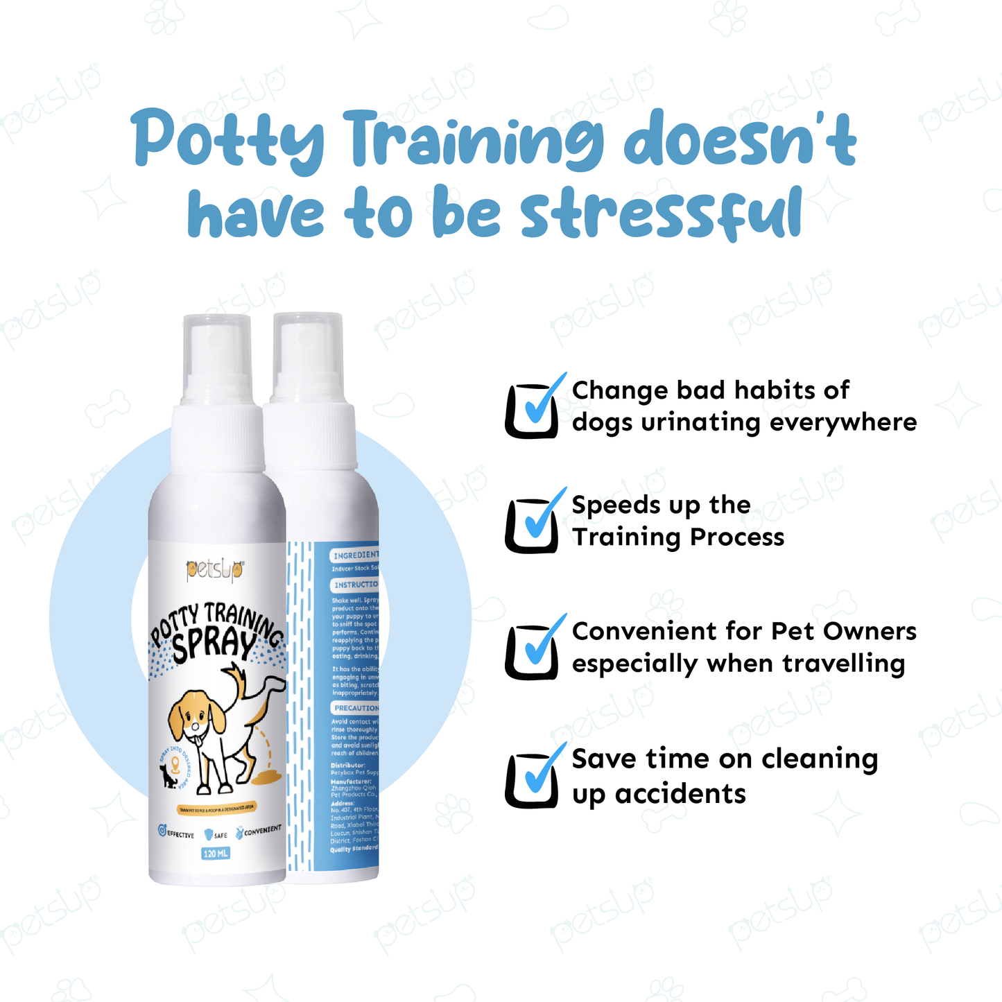 Petsup Pet Spray Inducer for Dog Potty 120 ML