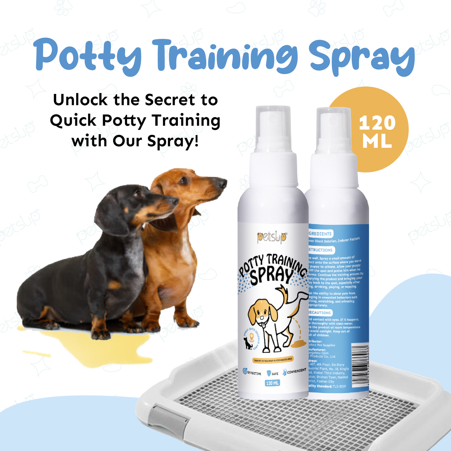 Petsup Pet Spray Inducer for Dog Potty 120 ML