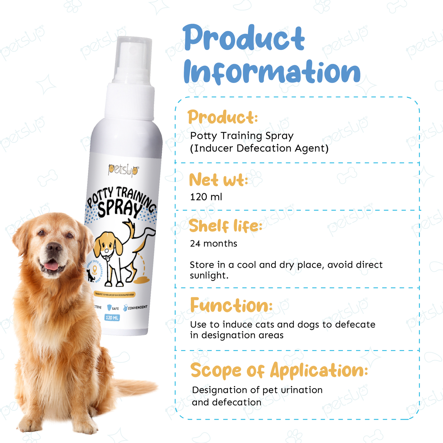 Petsup Pet Spray Inducer for Dog Potty 120 ML