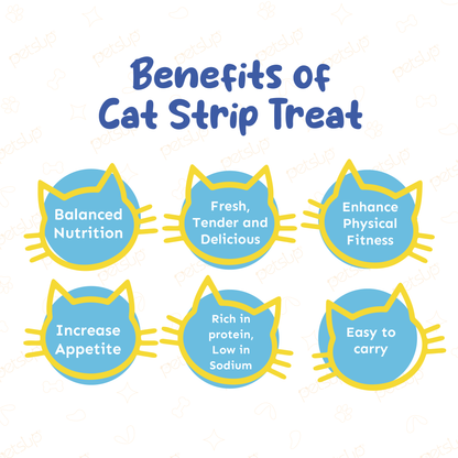 Petsup Chicken Flavor Cat Creamy Strip 15pcs x 15g Cat Treats