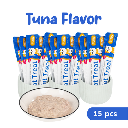 Petsup Tuna Flavor Cat Creamy Strip 15pcs x 15g Cat Treats